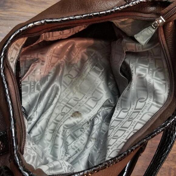 Dana Buchman Purse Brown Black Shoulder Bag winter fall - Picture 4 of 4